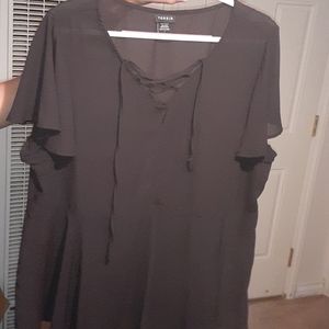 Torrid dressy blouse v-neck with laced